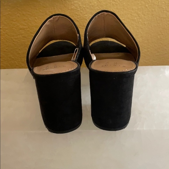 a•new•day Black suede open toe mule. Sz 8 - Picture 3 of 5